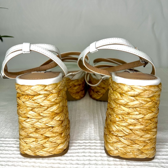 Steven Madden, Belise Leather Strappy Platform Sandals, White Leather, 11 - Picture 9 of 11